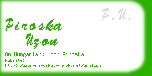 piroska uzon business card